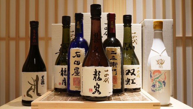 【新規OPEN記念価格！】“十四代・龍泉/龍月/双虹・石田屋/二左衛門ほか”希少日本酒を厳選。〈大宮　鮨 裏無垢〉OPENスペシャルとして記念価格で提供！