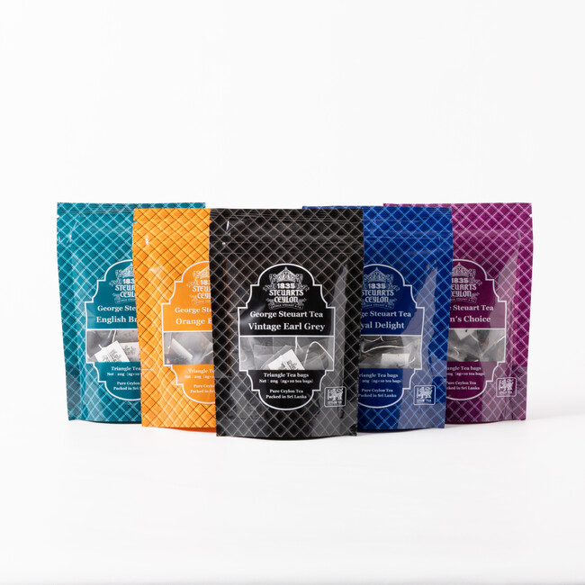 ホテル・レストランの紅茶提供を格上げ。英国王室にも献上した老舗紅茶ブランド「George Steuart Tea（ジョージシチュアートティー）」から、袋入りトライアングルバッグ新登場！