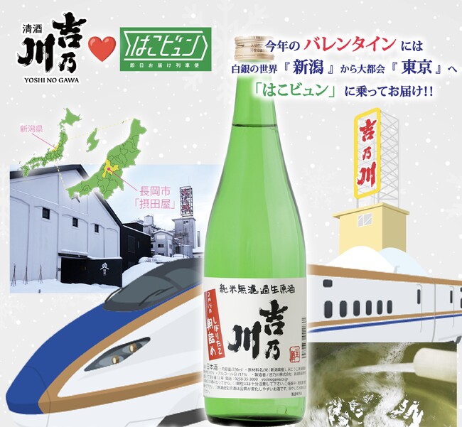 【数量限定販売】当日朝しぼりの日本酒「吉乃川 朝詰め しぼりたて純米無濾過生原酒」を新潟から新幹線でお届けします。