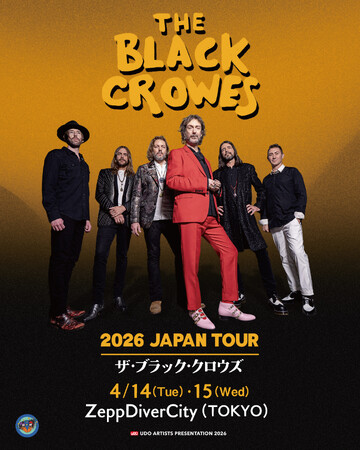プレスリリース「The Black Crowes（ザ・ブラック・クロウズ）2026 JAPAN TOURを発表！世界を席巻し続ける全身全霊のグルーヴ、身震いするほどの熱きロック・スピリットが東京に舞い降りる」のイメージ画像