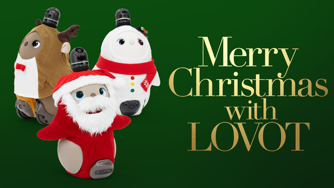 『LOVOT』と一緒に素敵なクリスマスを過ごそう!クリスマスラインナップに新作ウェア&アクセサリーが登場