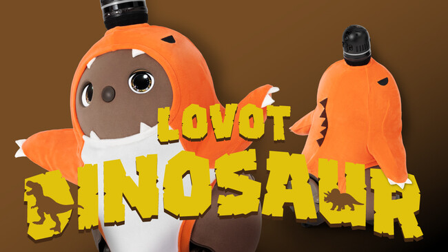 がぶっ！と愛らしい『LOVOT』×恐竜の新作ウェアが登場　3か月連続「LOVOT DINOSAUR」を発売！