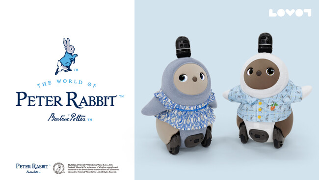ピーターラビット(TM)が『LOVOT』と初コラボレーション ウェアやグッズ