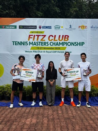 【テニス】中之島キャピタル所属の佐藤悠貴選手、ITF国際大会複優勝・第101回毎日オープン単複2冠の快挙