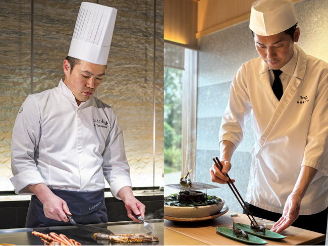 松阪牛×フォアグラ×秋鱧　贅を尽くした匠の共演　開業27周年記念 “美食コラボディナー” 日本料理「木の花」宮山料理長 × 鉄板割烹「山吹」徳留料理長　2025年8月28日（木）～9月30日（火）開催