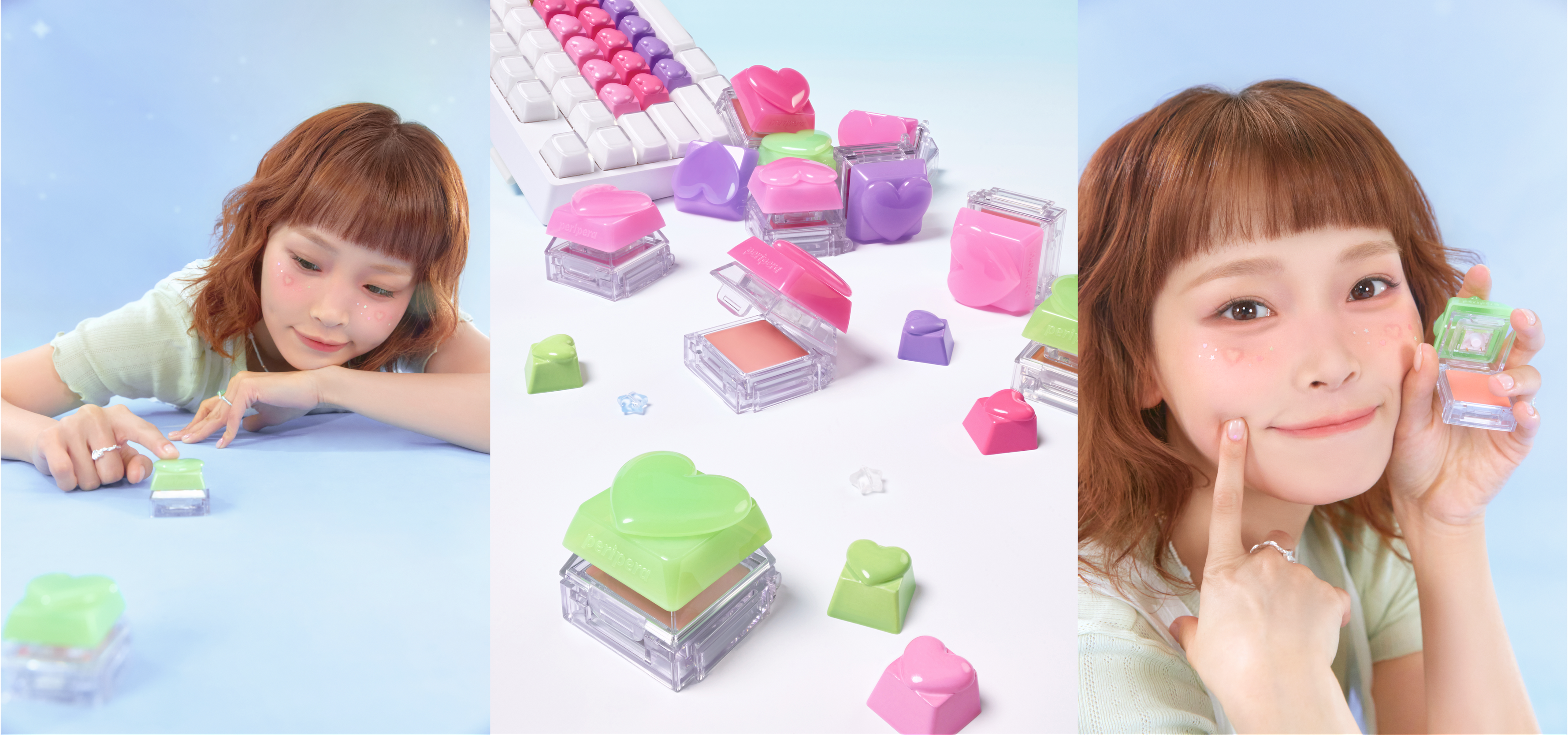 peripera（ペリペラ）から、押すたびに気分まで弾むキーボード型のマルチバーム「トック ブラッシュ キーキャップ」が新登場！