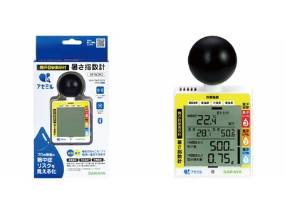 暑熱環境のリスクを “見える化”する発汗目安表示付暑さ指数計「アセミル発汗目安表示W2B2」新発売