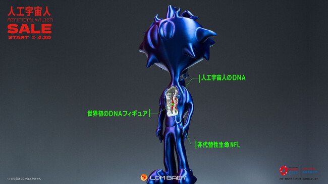 プレスリリース「【命を宿すフィギュア】生命科学より誕生した「DNAフィギュア」をEXPO2025 大阪・関西万博で超数量限定販売「人工宇宙人AA」「DNAカプセル」LOM BABY by Transeeds Inc.」のイメージ画像