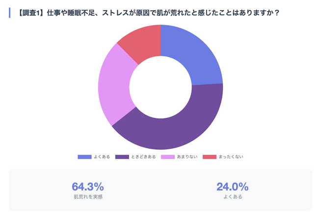 【年末疲れは"肌"にも出る】6割超が「ストレスや寝不足で肌不調を実感」年末繁忙期の"駆け込み肌ケア"に注意喚起