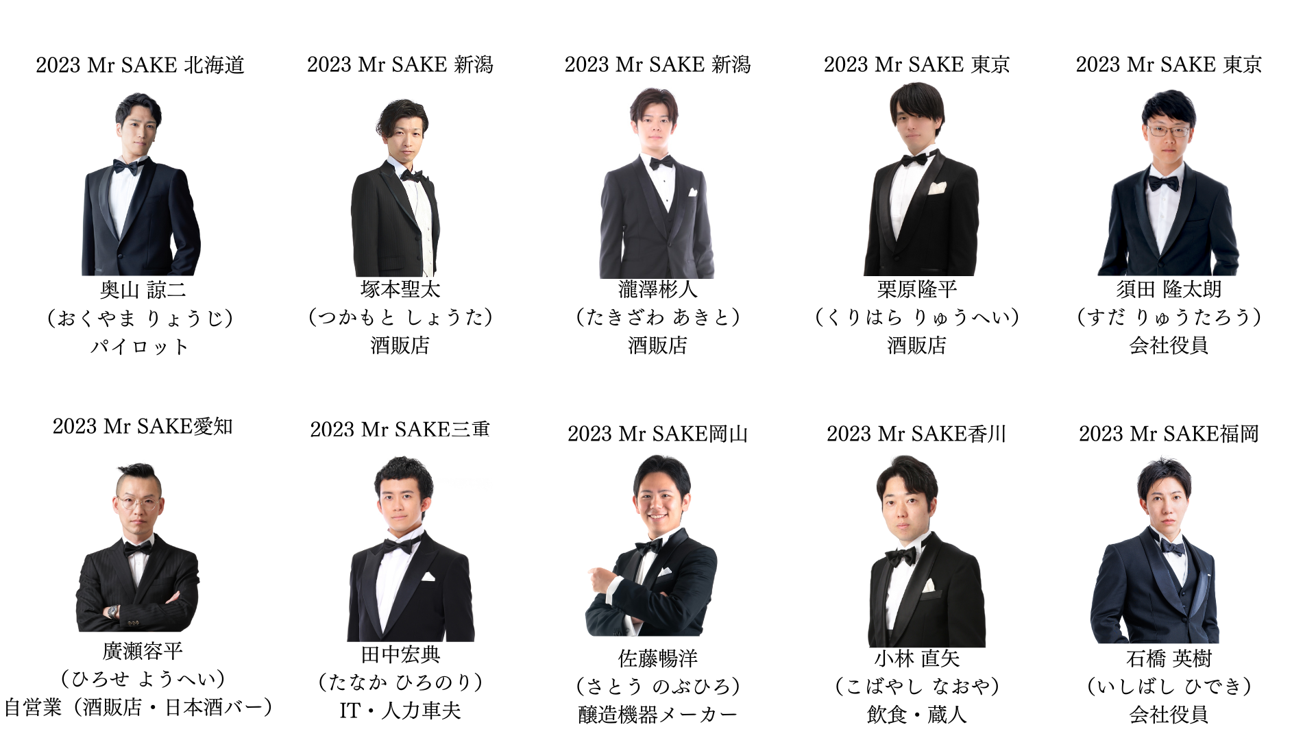 『2023 Mr SAKE Japan ファイナリスト10名』が選出されました！