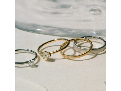 海底から採取する「オーシャン・ダイヤモンド」のブライダルリングが初登場。