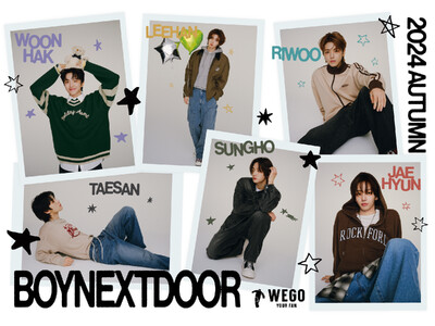 WEGO 2024 AUTUMN & WINTERのビジュアルモデルに6人組ボーイグループ『BOYNEXTDOOR』が就任！