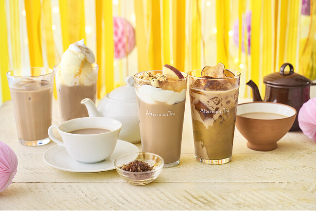 【Afternoon Tea】11/1紅茶の日から「ティーフェス2025」開催！イギリス菓子から着想「アップルクランブルチャイ」、秋の味覚を楽しむ「焼き芋メープルチャイ」など新作デザートチャイ3種