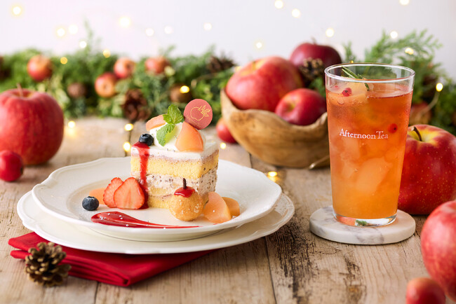 【Afternoon Tea】甘くジューシーなりんごスイーツ、華やかな香りのアップルティーを新発売!クリスマスリースを描いた限定パッケージのアドベントカレンダーや「りんごのシュトーレン」も登場