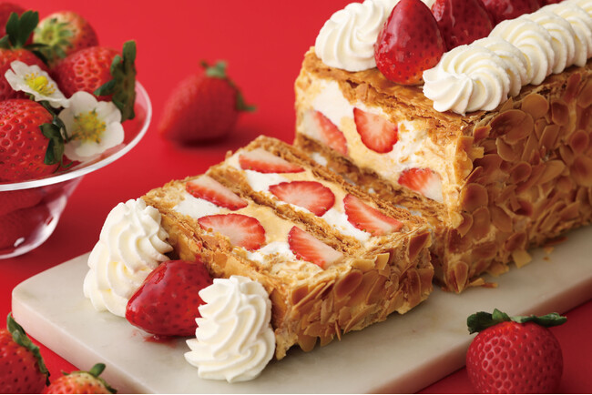 【キハチ 青山本店】苺が美味しい季節だけ！キハチを代表する「ナポレオンパイ」と旬の苺ふんだんに盛り込んだアフタヌーンティーが「いちごさん」を主役に新登場