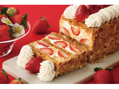 【キハチ 青山本店】苺が美味しい季節だけ！キハチを代表する「ナポレオンパイ」と旬の苺ふんだんに盛り込んだアフタヌーンティーが「いちごさん」を主役に新登場