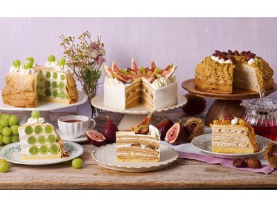 【Afternoon Tea LOVE&TABLE】シャインマスカットの贅沢ミルクレープや“キャラメリゼいちじく”の焼きたてクレープ、巨峰＆マスカルポーネの新作ドリンクなど秋限定メニュー発売