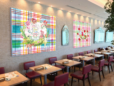 【Afternoon Tea】イラストレーター利光春華が描き下ろしたアートが彩る特別な空間で、贅沢な春のスフレセットを楽しむ
