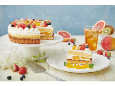 【Afternoon Tea】マンゴー、キウイ、白桃などフルーツの美味しさが楽しめる「7 種フルーツのタルトショートケーキ」