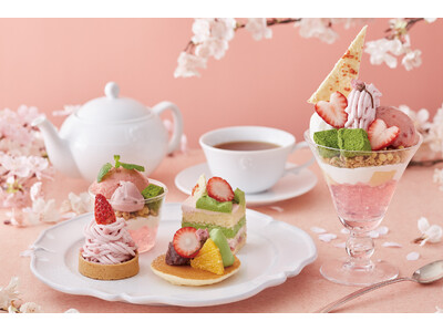 【Afternoon Tea】さくらのモンブランタルトなど、4種スイーツを楽しむ「お花見アフタヌーンティ...