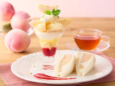 【Afternoon Tea】新作 “白桃スイーツ” が登場！3店舗限定「白桃づくしのスイーツプレート」...