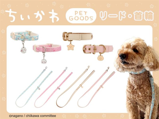 毎日のお散歩がもっと楽しくなる♪『ちいかわ』デザインのペットアイテムが新登場！粧美堂オンラインストアにて、小型犬用「リード・首輪」発売