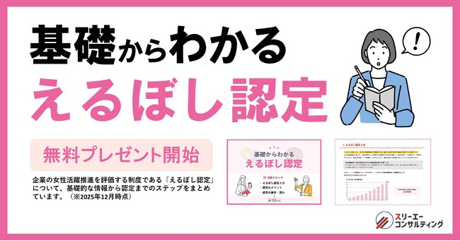 新資料『基礎からわかる！えるぼし認定』無料プレゼント開始！