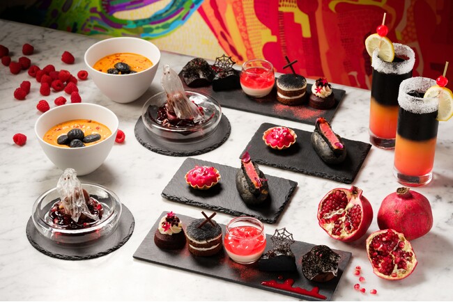 ハイアット セントリック 金沢｜大人可愛い“ノワール&ルージュ”の世界へ！ハロウィン アフタヌーンティー