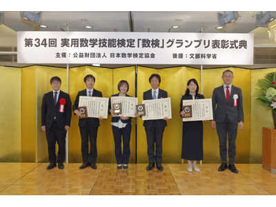 第34回「数検」グランプリで優秀者・団体を表彰しました（会場：アルカディア市ケ谷 私学会館）