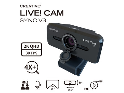 Live! Camが高画質2K QHD解像度と4X デジタル ズームを備えて進化！
