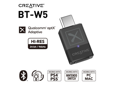 BT-W4がaptX Adaptive 24bit/96kHzにアップグレード！aptX Adaptive 24bit/96kHz対応のオーディオ機器とハイレゾ品質のワイヤレス オーディオ再生が可能