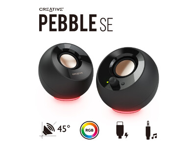 人気のUSB電源スピーカー Creative PebbleにRGB ライティング搭載モデルが登場