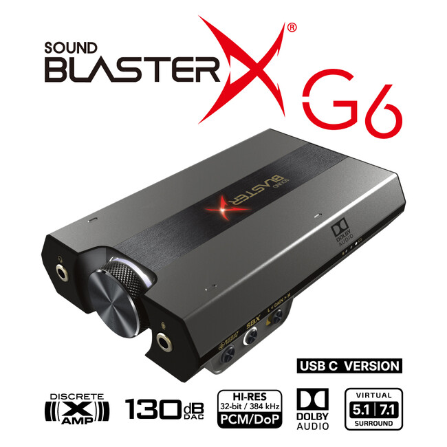 ��ԃQ�[�~���ODAC�uSound BlasterX G6�v��USB-C���f���Ɉ�{���@Sound BlasterX G6 �iUSB C VERSION�j�@�����̂��m�点