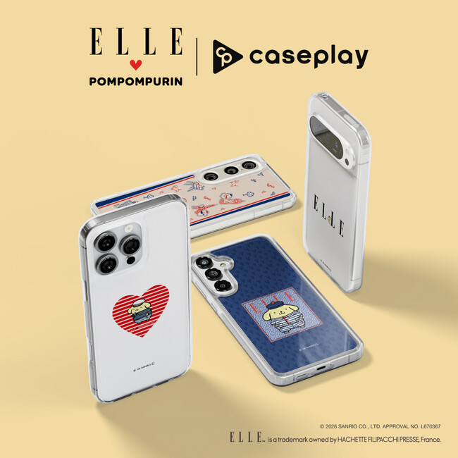 caseplayから昨年80周年を迎えたグローバルファッション&ライフスタイルブランド「ELLE」と今年30周年を迎える「ポムポムプリン」のコラボスマートフォンケースが登場!