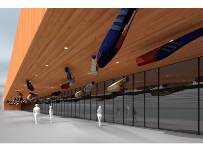 須藤玲子とアドリアン・ガルデールによる『3 月のこいのぼり』展 「無印良品 イオンモール橿原 」1 周年を記念して開催