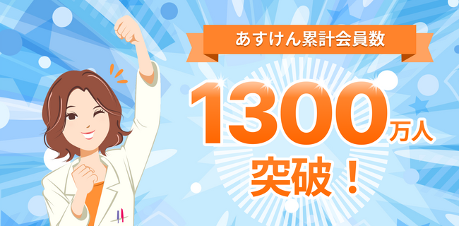 『あすけん』、累計会員数1,300万人突破！ ～約6カ月間で100万人超の会員増、AI活用で「話して記録」など新機能を続々展開～