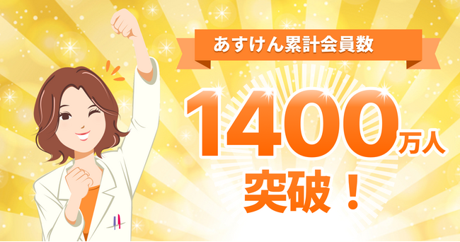 『あすけん』、累計会員数1,400万人突破～日頃の感謝を込めて豪華賞品が当たるキャンペーンを開催～