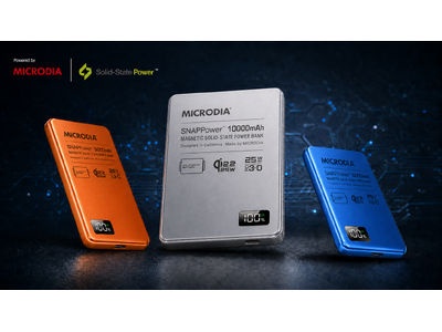 スマホ充電の安全性と薄型化を両立へ。MICRODIA、準固体電池搭載Qi2モバイルバッテリーを国内提案開始