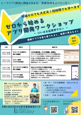 NoCodeCamp主催「にいはま起業家サロン デジタル活用ワークショップ」開催！