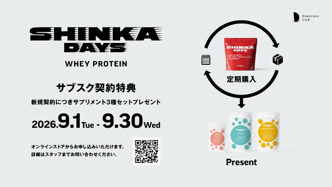 「SHINKA DAYS PROTEIN」ご愛顧感謝キャンペーンを9月1日より開催
