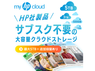 1,456万円達成の大好評プロジェクト第三弾！買い切り型クラウドストレージ「myHPcloud」の3TB・5TBがCAMPFIREにて新登場