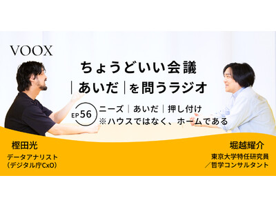 ちょうどいい会議｜あいだ｜を問うラジオ『Ep56: ニーズ｜あいだ｜押し付け　※ハウスではなく、ホームである』音声教養メディアVOOX/Spotifyにて、配信開始！