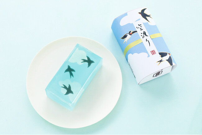 【新発売】初夏の青空が広がる爽やかな味わい。新作羊羹「空渡り」ができました。