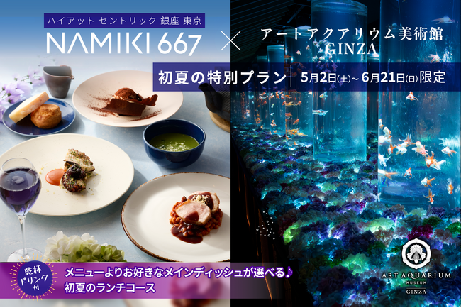 ハイアット セントリック 銀座 東京 NAMIKI667のランチとアートアクアリム美術館の金魚アート鑑賞で銀座の初夏を満喫♪