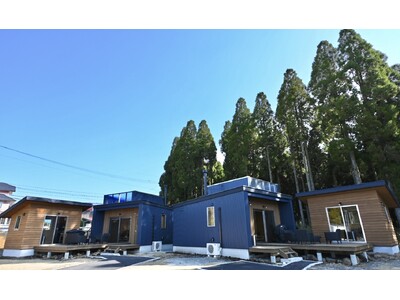 「住む」より「楽しむ」BESSの家　　　　　　　　　ログハウスのBESSが設計・施工　3/15 熊本県阿蘇市のコスギリゾートに 薪ストーブ付き宿泊施設完成！