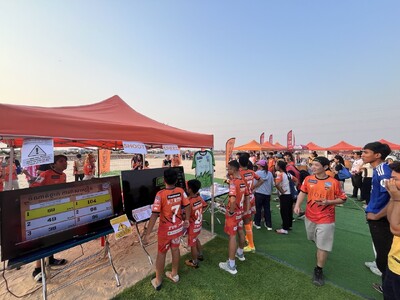 【アンコールタイガーFC】2月のホームゲームで「シュートスピード体験ブース」を開催！合計460名以上のフ...