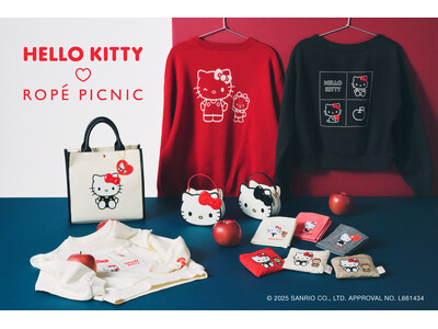 「ROPE' PICNIC×HELLO KITTY」コラボレーション新しい年も「ハローキティ」と一緒に！限定アイテムが全7型登場。