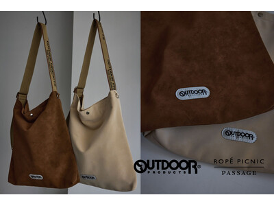 ROPE' PICNIC���AOUTDOOR PRODUCTS�ƕʒ��A�C�e���𐧍�B�G�߂��ʂ�A�X�E�F�[�h���C�N�̃g�[�g�o�b�O�B