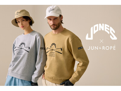 JUN&ROPE × JONESコラボレーション第2弾が実現。ユニセックス仕様の新作４型を発売。