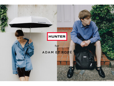 HUNTERとADAM ET ROPE'の2026SSコラボレーション！遮光性の高い晴雨兼用傘や人気のレインシューズなどラインアップ。